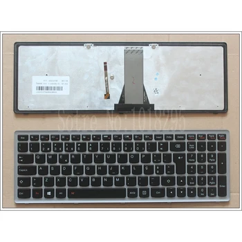 Ny for Lenovo IdeaPad Flex 15 Flex15 G500S G505S S500 S510 S510P Z510 Portugal Tastatur Sølv-Grå portugisisk PO ramme baggrundsbelyst