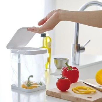 Kreative Hjem Køkken Desktop Mini Skraldespand, Strygejern Flip Cover Opbevaring Spand Skraldespand Praktiske Affald Affaldsspande Indkøbsposeholder