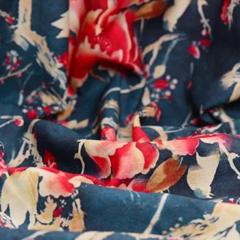 35mm tung silke, linned stof high-end retro silke stof digital udskrivning naturlige linned stof engros linned klud