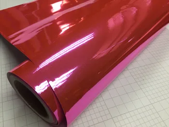 Strechable Pink Sort Sølv Rød Blå Spejl Chrome Galvaniserede Vinyl Bil Folie Wrap Decal Bil, Motorcykel Mærkat Med Aircondition, Gratis