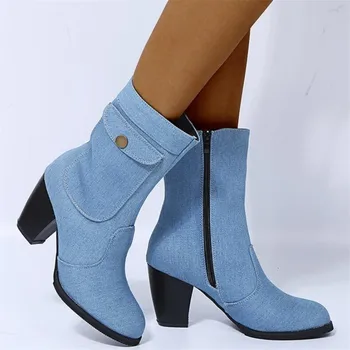 2020 nye lærred støvler kvinder frynse støvler ridestøvler høje hæle plus size kvinder støvler mode casual kvinders sko platform