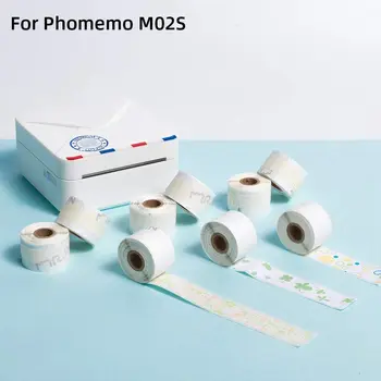 9 Ruller Phomemo Termisk Klistermærke Papir 15mm x 3,5 m 3 Farver Label Papir til Phomemo M02S Foto Printeren Printbart Selvklæbende Papir