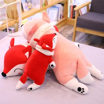 Kawaii Plys Fox Legetøj Søde Udstoppede Dyr Dukker Huggable Pude Ryg Pude Xmas Fødselsdag Gave til Børn og Kæreste