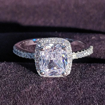 Original solidt fast design 925 Sterling Sølv ringe to farver til kvinder, bryllup, engagement finger smykker personlig R466X