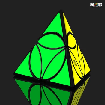 Nyeste QiYi Mønt Tetraeder Pyramide Speed Magic Cube Professionel 95mm Puslespil Cubo Magico Educatio Mønt Samling Hjernen Spil