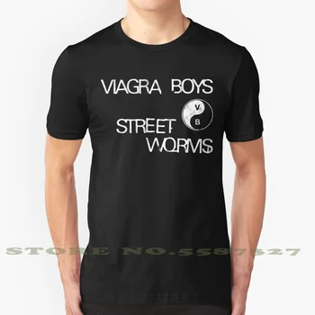 Viagra Drenge - Street Orme ( Hvid Tekst ) Mode Vintage T-Shirt T-Shirts Viagra Dreng Post Punk Musik New Wave Stooges Iggy