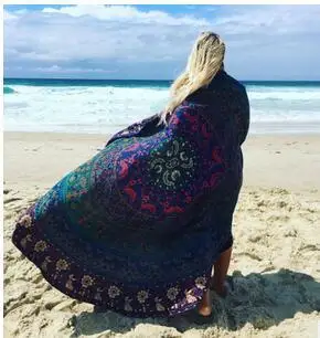 Boheme Mandala Runde Tæppe scarft Stranden Hippie Smide yogamåtte Håndklæde Indiske Roundie