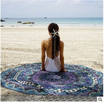 Boheme Mandala Runde Tæppe scarft Stranden Hippie Smide yogamåtte Håndklæde Indiske Roundie