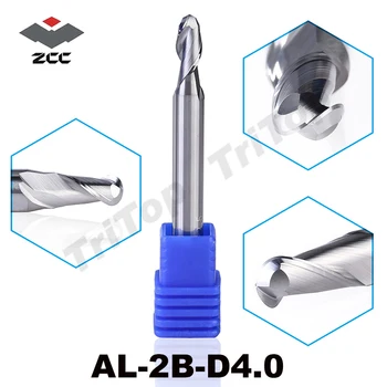 2STK/MASSE ZCC.CT-AL-2B-R4.0 hårdmetal 2 fløjte bolden næse 8.0 mm R4.0 endefræsere til profil for fræsning af aluminium cnc-værktøjer