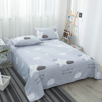 Tegneserie stil trykt lagen microfiber stof flat sheet til hjemmet hotel sengetøj