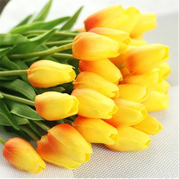 10STK Tulip Kunstig Blomst Rigtige Touch Kunstige Buketter af Falske Blomster til Bryllup Dekoration Blomster Hjem Garen Indretning