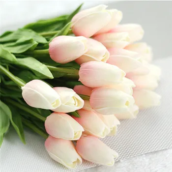 10STK Tulip Kunstig Blomst Rigtige Touch Kunstige Buketter af Falske Blomster til Bryllup Dekoration Blomster Hjem Garen Indretning
