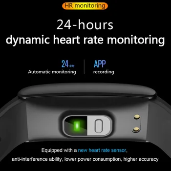 ARMOON Q8T Termometer Smart Armbånd puls, Blodtryk Sove Fitness Tracker Temperatur Mænd Kvinder Sportband Smartwatch