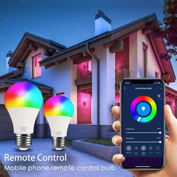 15W Wifi Pære RGB+CCT Dæmpning Lys E27 E14 GU10 B22 85-260V Bred Montering stemmestyring Smart Home Arbejde Med Alexa, Google Startside