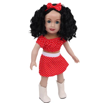 Dukke tilbehør American doll parykker skrue håret blødt fiber Passer til 18 tommer Dukker Som Vores Generation Mit Liv American Doll paryk