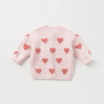 DBZ11886 dave bella efteråret spædbarn baby girls fashion elsker cardigan børn toddler pels børn sød strikket sweater