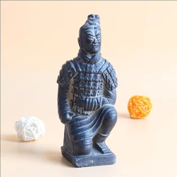 Kina Antikke Terracotta Hær Soldat Skulptur Qin Dynasty Warriors-Modellen Håndlavet Kunsthåndværk Gave