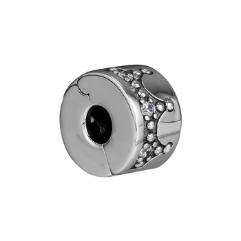 CKK 925 Sterling Sølv Blændende Crown Klip Charms Perler til smykkefremstilling Passer til Pandora-Perler-Armbånd-DIY Smykker