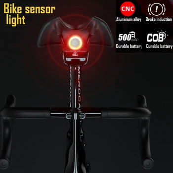 Cykel baglygte Hale Smart Auto Start/Stop, Brake Sensing IPx4 Vandtæt USB Charge Cykling Hale Cykel Baglygte LED Lys