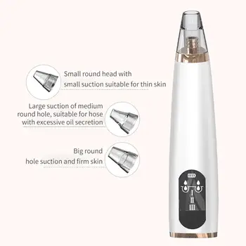 Hudorm Remover Vakuum Elektriske Acne Fjernelse Sort Hoved Fjernelse Ansigt Dyb Næse Pore Renere Skønhed Ren Hudpleje Værktøjer