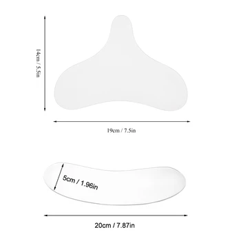 Genanvendelige Anti Rynke Bryst Pad+Hals Pad Silikone Transparent Fjernelse Patch Hudpleje Fjerne Rynker, Fine Linjer I Ansigtet Sæt