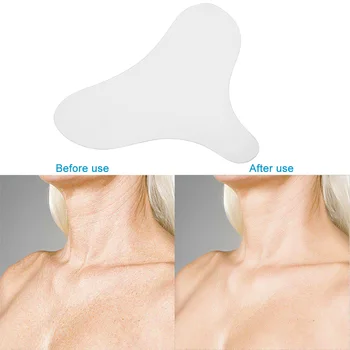 Genanvendelige Anti Rynke Bryst Pad+Hals Pad Silikone Transparent Fjernelse Patch Hudpleje Fjerne Rynker, Fine Linjer I Ansigtet Sæt