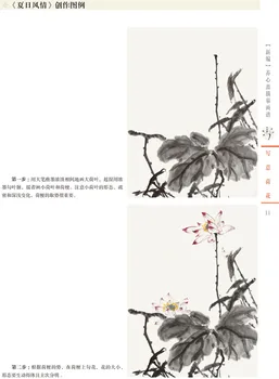 Traditionel Kinesisk Maleri Bog For Gong Bi Bai Miao Lotus Børste Tegning