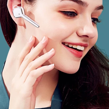 Ny øretelefon trådløs håndfri Bluetooth headset-Forretning øretelefon med mikrofon med oplader Aktive noise cancelling
