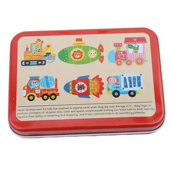 Baby legetøj 6 i 1 strygejern max tegnefilm dyr, Træ-puslespil for børn Montessori tidlig pædagogisk legetøj gaver til børn CX899067