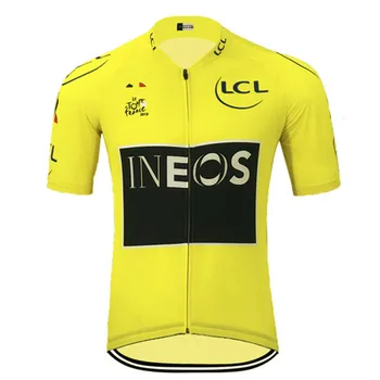 2020 Mænd Ineos franske Tour Campeon Go Pro Cycling Jersey Sommeren Korte Ærmer Mtb Bike Jersey Jersey Hombre Maillot Ciclismo passer til