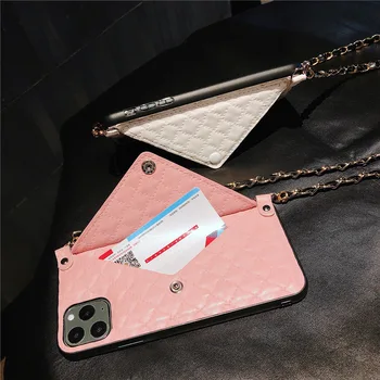 Brand konvolut Kort pakke, læder phone case for iphone 11 12 mini pro X XR XS MAX 7 8 6s plus 7plus Crossbody taske bagcoveret