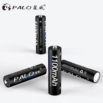 PALO 4stk Originale NI-MH AAA Genopladelige batterier 1,2 V aaa 1100mAh 3a Genopladelige Batterier Batería for toy fjernbetjening