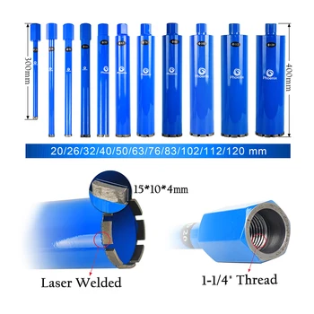 Raizi Laser Svejset Konkrete Diamant Core Drill Bit 1-1/4