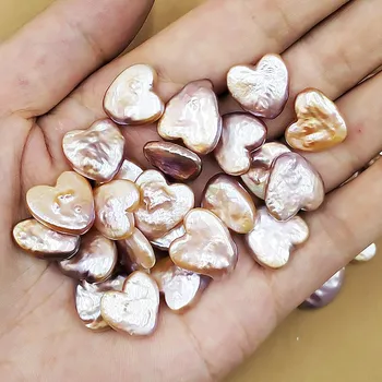 Naturlige Ferskvands Perle Elsker Perler 15mm Høj Kvalitet Fersken Hjerte Perle Vedhæng Til Smykker DIY Armbånd Halskæde Tilbehør