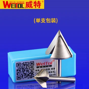 WeiTol 5A CNC 60 90 120 150 Grader 3D-V Type Cutter 3D-V Bits Gravering Værktøjer Til Gravering Maskine, 2 fløjter værktøj til træbearbejdning