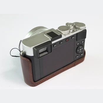Ægte Læder taske Til leica D-LUX7 d-lux 7 d7 bærbare Kamera taske halvdelen bunden Med Batteri Åbning af ægte læder