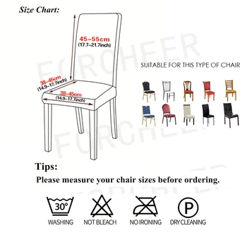 Geometri Spandex Stol Dække Strække køkken stolebetræk strække møbler dækker housse chaise håndklæde stolebetræk 1/2/4/6 pc ' er