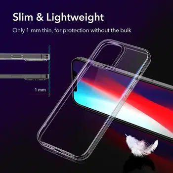 ESR Clear cover til iPhone 12 mini-Gennemsigtig Tilbage Dække for iPhone 12 Pro Max Ultra Tynd Blød Silikone Case til iPhone Pro 12
