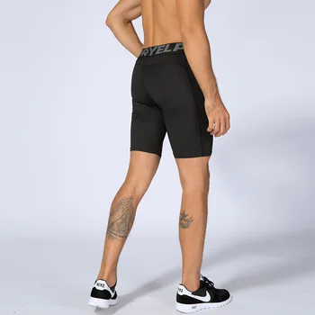 Brand Fitnesscentre Tøj Mænds Trænings-og Motionsløbere Shorts Sikkerhed Lommer Fritid Sportslige Korte Bukser Hurtig Tørring Kompression Shorts