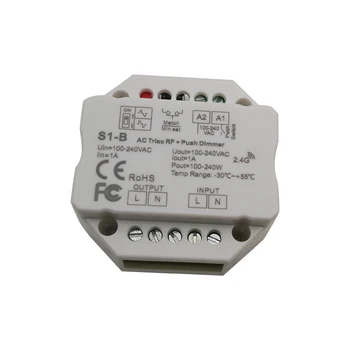 2,4 G Remote RU4 RU8 4 zoner/8-Zone led lysdæmper RF-Controlleren til S1-B-S1-K AA KV KL AC Triac RF Lysdæmper enkelt farve LED-belysning