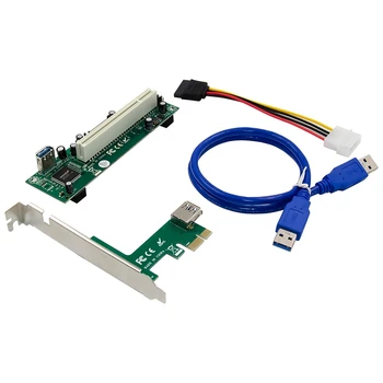 PCI-Express PCI-adapterkort PCIe-til-Pci-Slot udvidelseskort med 4 Pin SATA Power Stik for PC