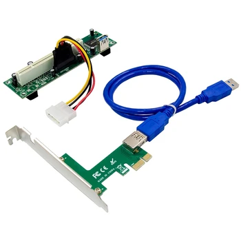 PCI-Express PCI-adapterkort PCIe-til-Pci-Slot udvidelseskort med 4 Pin SATA Power Stik for PC