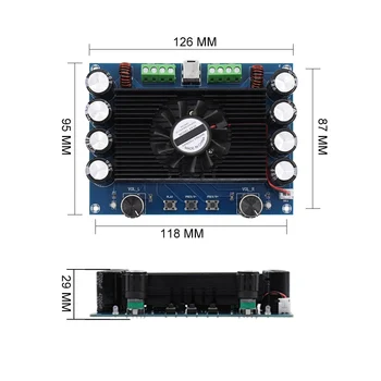 AIYIMA Lyd Forstærker yrelsen Bluetooth-Power Forstærkere TDA7850 Fire-kanal 50Wx4 stereoforstærker Med Ventilator