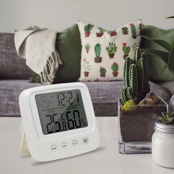Indendørs Digital Termometer Hygrometer Temperatur Måleren Måler Vækkeur, Kalender, LCD-Multi-function-Skærme