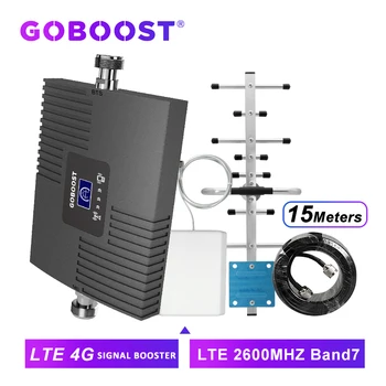 GOBOOST LTE 4G signal booster 2600mhz band7 trådløse forstærker 4G netværk, og hele bandet 15m yagi antenne kabel til RU ES FR BR CL DE