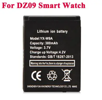 3Pcs / MASSE 3,7 V 380mAh For A1 DZ09 SmartWatch Genopladeligt Li-ion polymer batteri Til DZ09 RYX-NX9 KSW-S6 Smart Ur Batteri