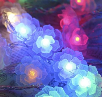 40LED Varm Hvide Camellia Batteri-LED String Jul kulørte Lamper Kreative DIY-Manual LED-Belysning Luminaria Nightlight