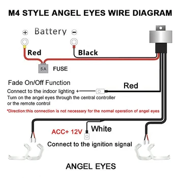4x kold Hvid SMD LED Angel Eyes til BMW 3-Serie F30 F32 335i M3 M5 E90 M4 E90 E92 Bil Styling SMD Halo Ring Forlygten Kits