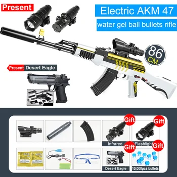 Plast Infrarød AKM AK 47 Toy Gel Bold Kanoner Tiptronic Elektriske Brast Vand Bullet Pistol Drenge Sniper Riffel Toy Børn, Herre Gaver