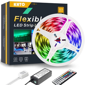 LED Strip RGB Lys SMD 5050 2835 12V Bånd LED-Lys Strimmel Tape Fleksibel Diode Bånd til Stue TV ' ets Baggrundsbelysning Bluetooth